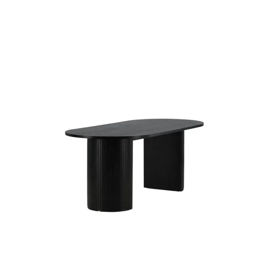 Eettafel Ovaal Zwart 200cm - Fineer - Scandinavisch