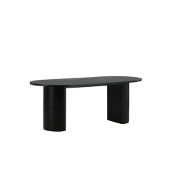 Eettafel Ovaal Zwart 200cm - Fineer - Scandinavisch