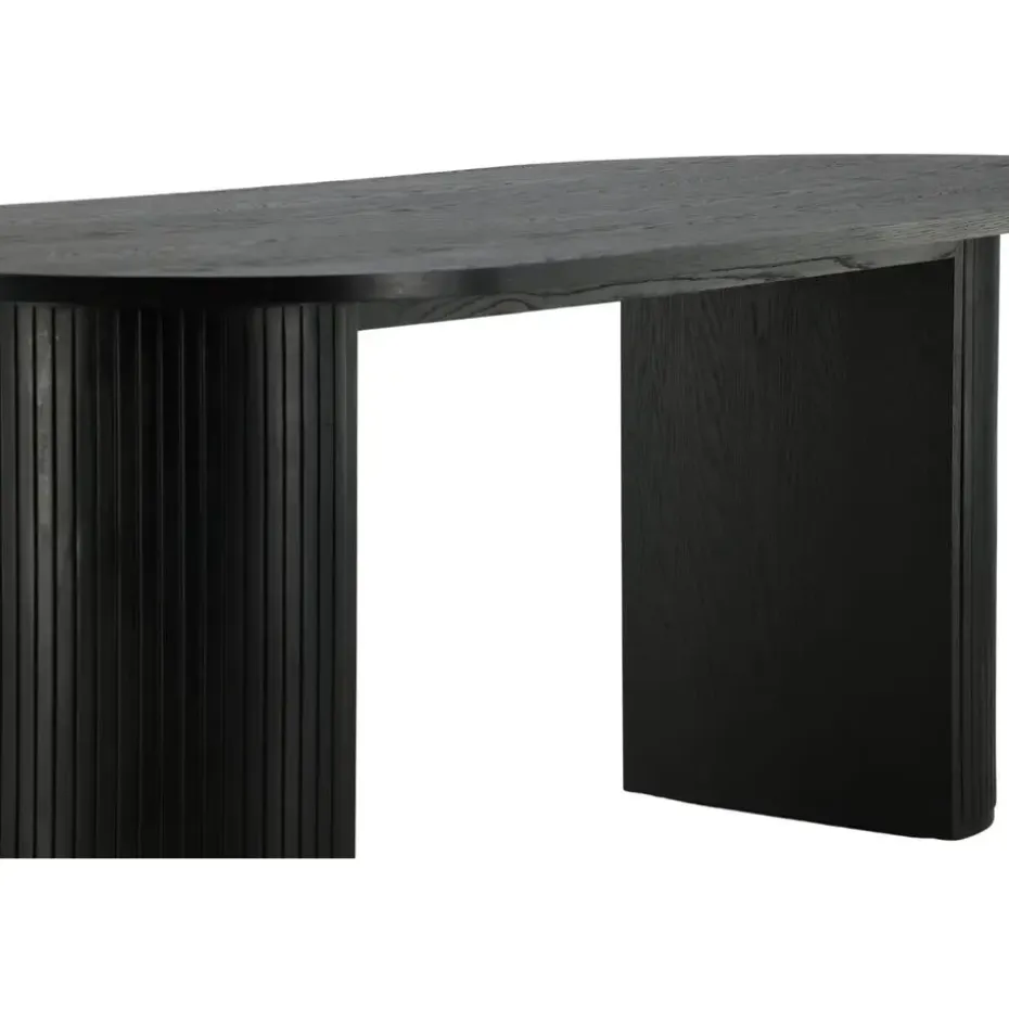 Eettafel Ovaal Zwart 200cm - Fineer - Scandinavisch