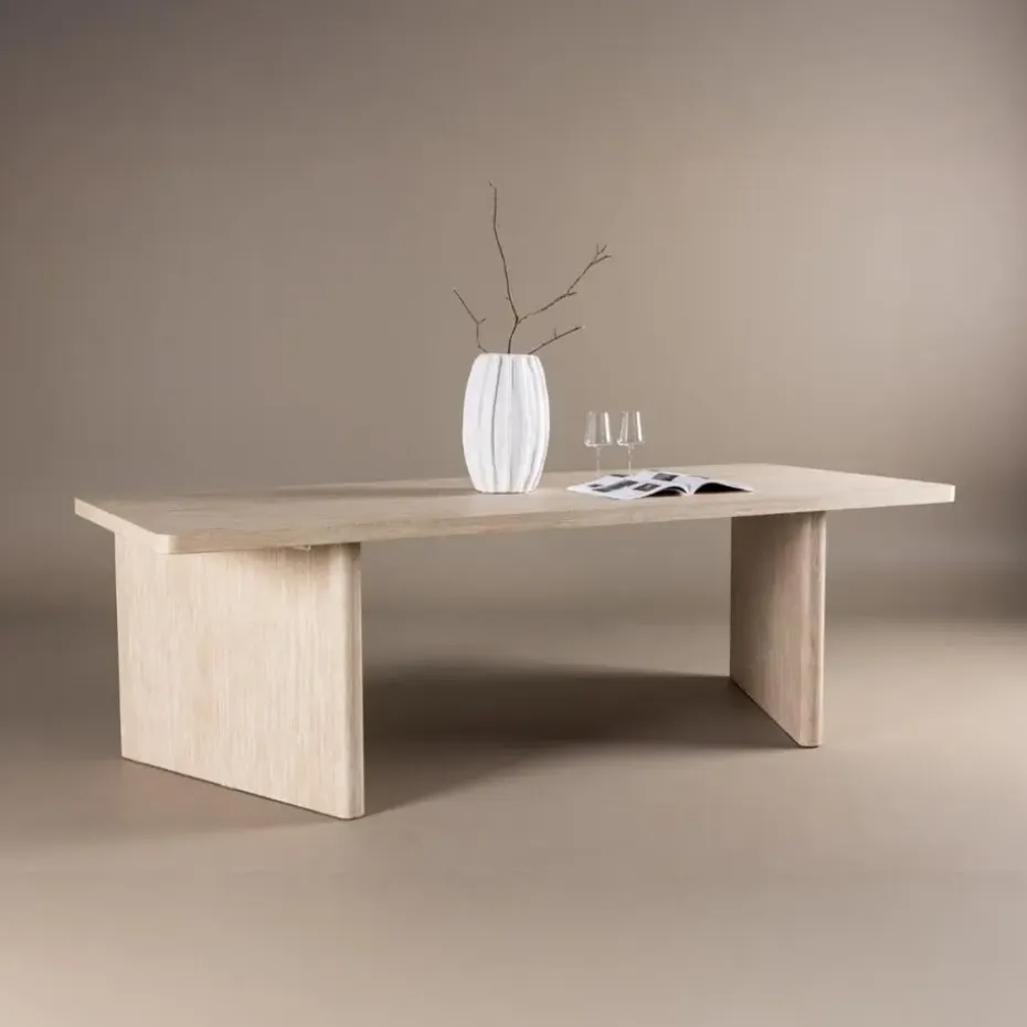 Eettafel Rechthoek - Beige MDF - 240x100x75cm - Skagen