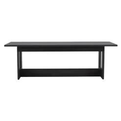 Eettafel Rechthoek - Zwart MDF - 235x100x75cm - Milly
