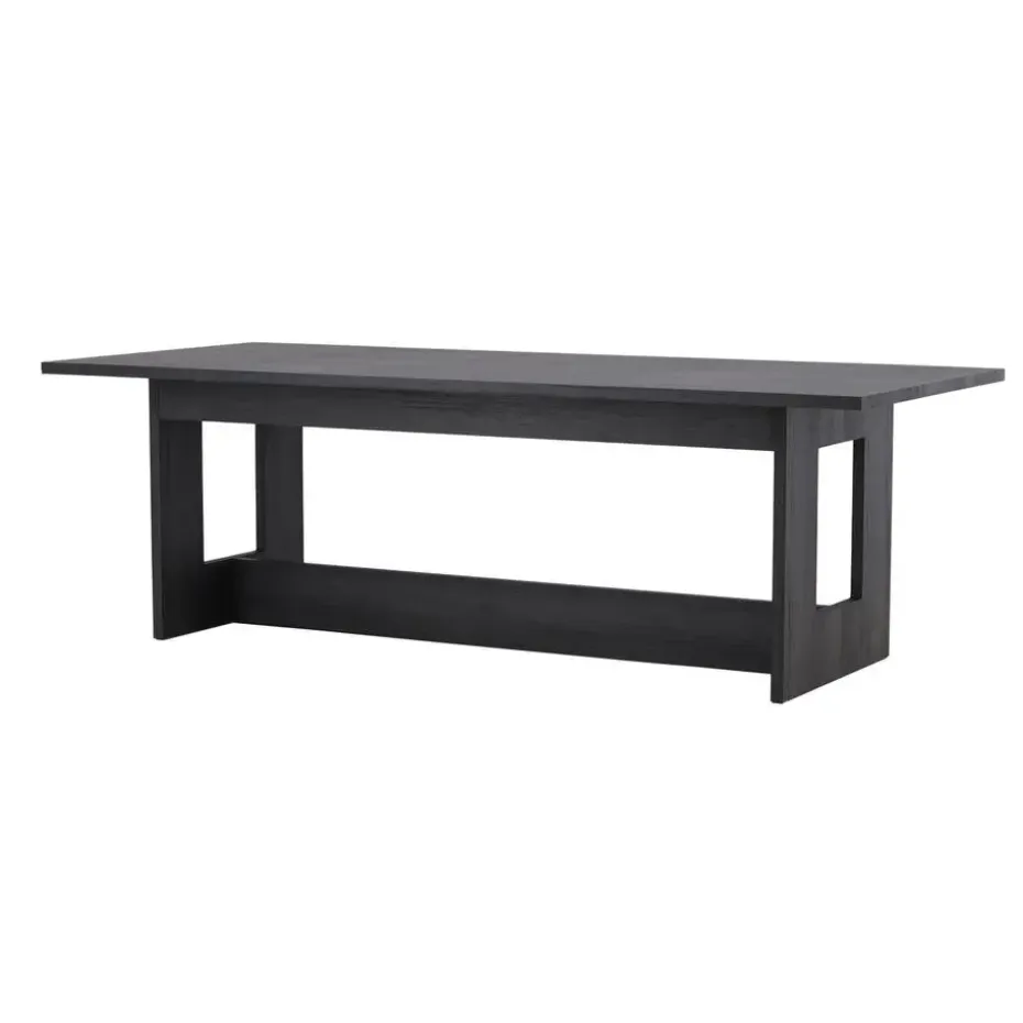 Eettafel Rechthoek - Zwart MDF - 235x100x75cm - Milly