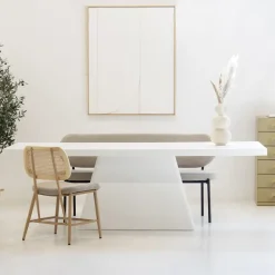 Eettafel Rechthoek 160cm - Wit Eco Composiet - Acryl Coating - Avia