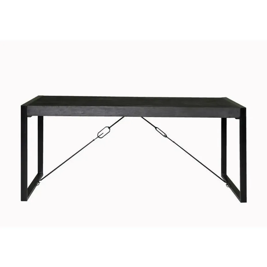 Eettafel Rechthoek 160cm - Zwart Mangohout - 2-4 personen - Norris
