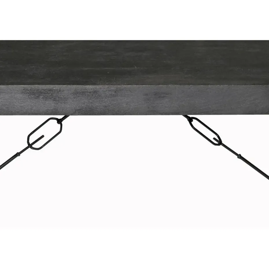 Eettafel Rechthoek 160cm - Zwart Mangohout - 2-4 personen - Norris