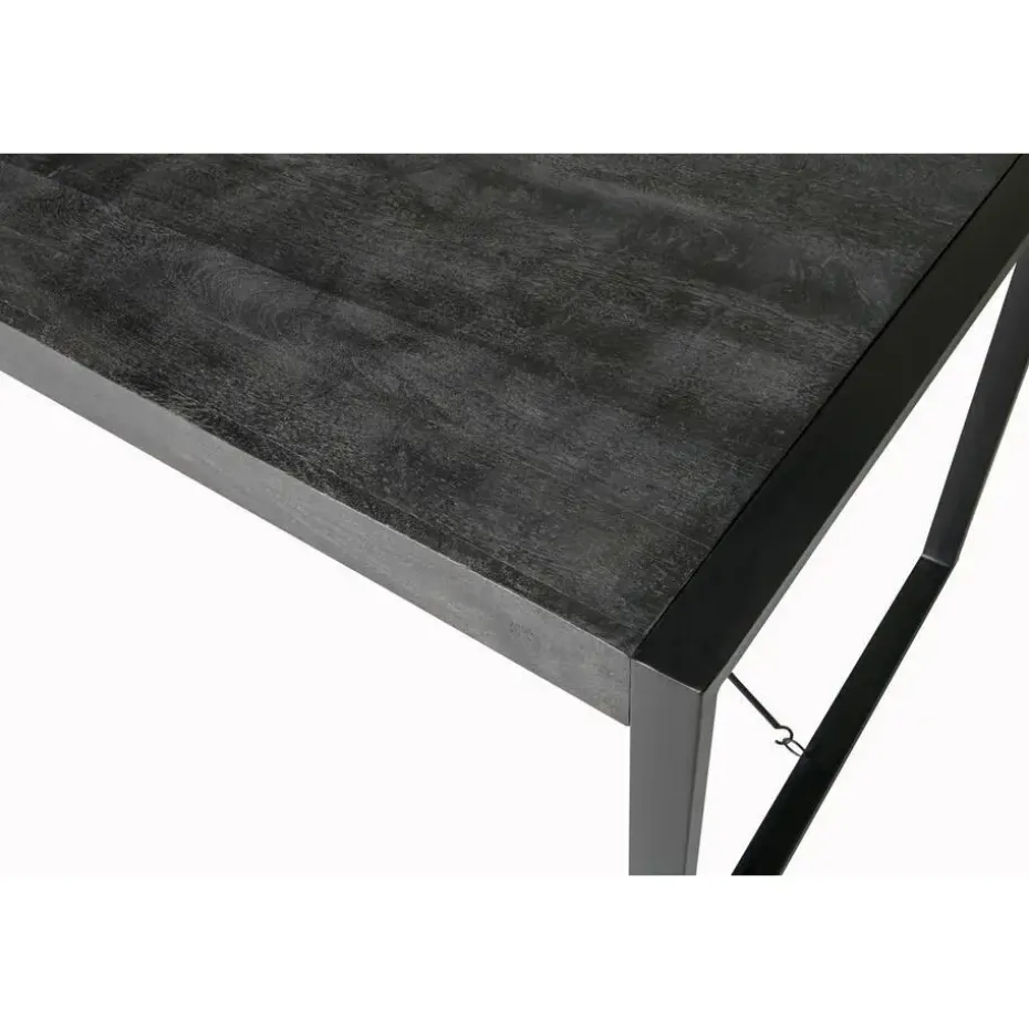 Eettafel Rechthoek 160cm - Zwart Mangohout - 2-4 personen - Norris