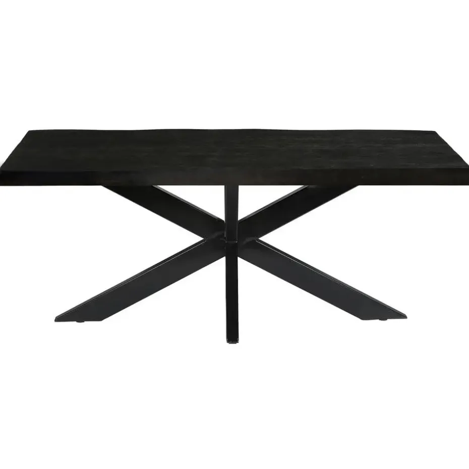 Eettafel Rechthoek 180cm - Zwart Mangohout - 2-4 personen - Norris