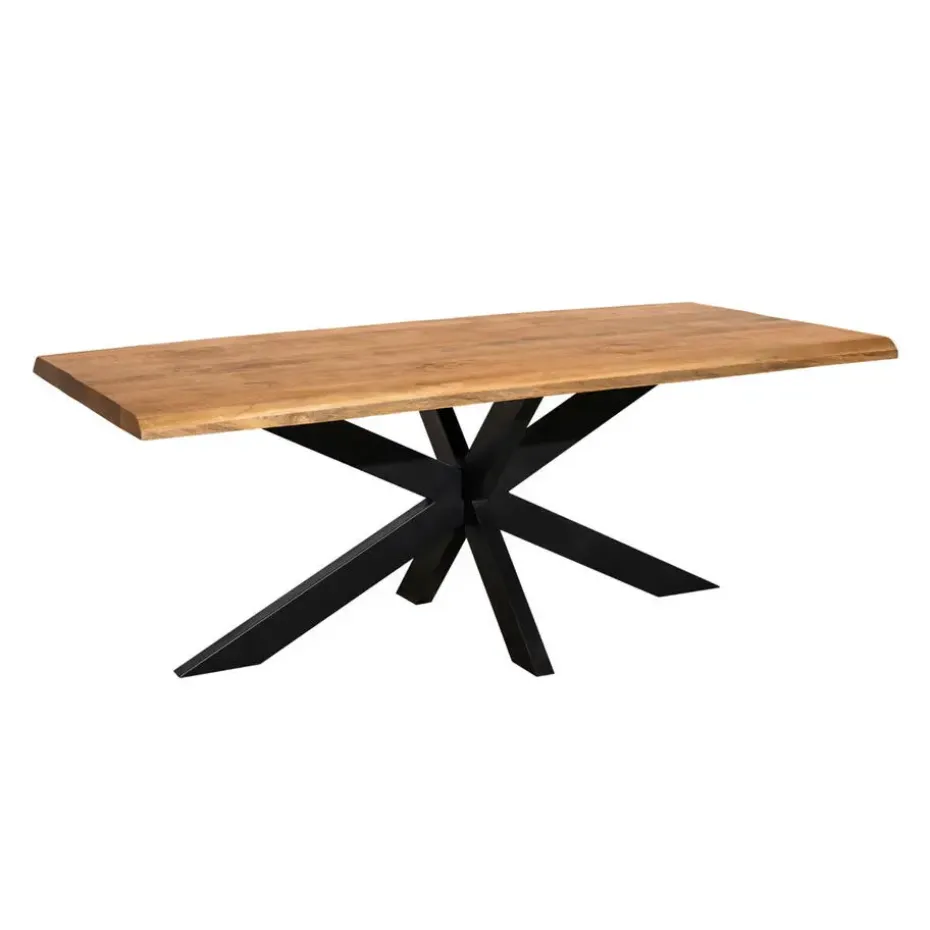 Eettafel Rechthoek Naturel Hout - 200x100x76cm - Denver