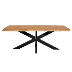Eettafel Rechthoek Naturel Hout - 200x100x76cm - Denver