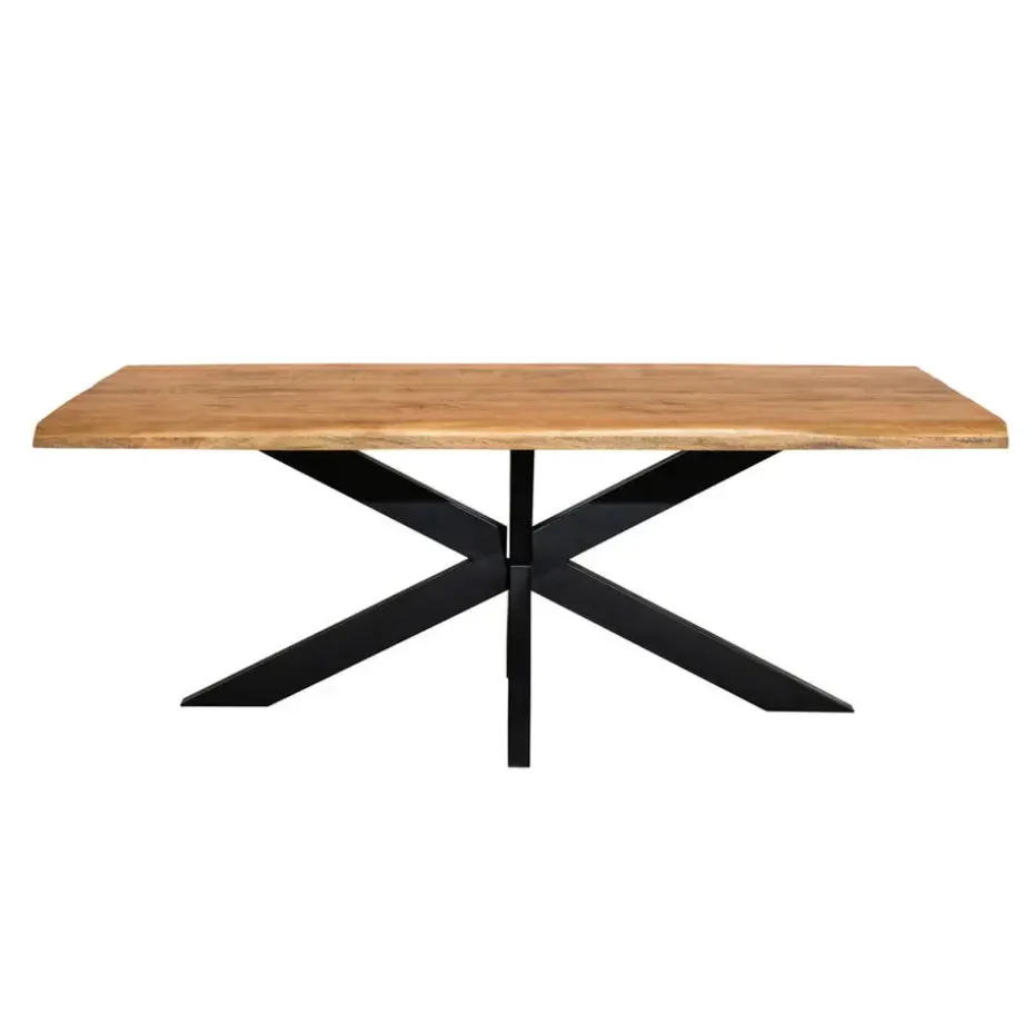 Eettafel Rechthoek Naturel Hout - 200x100x76cm - Denver