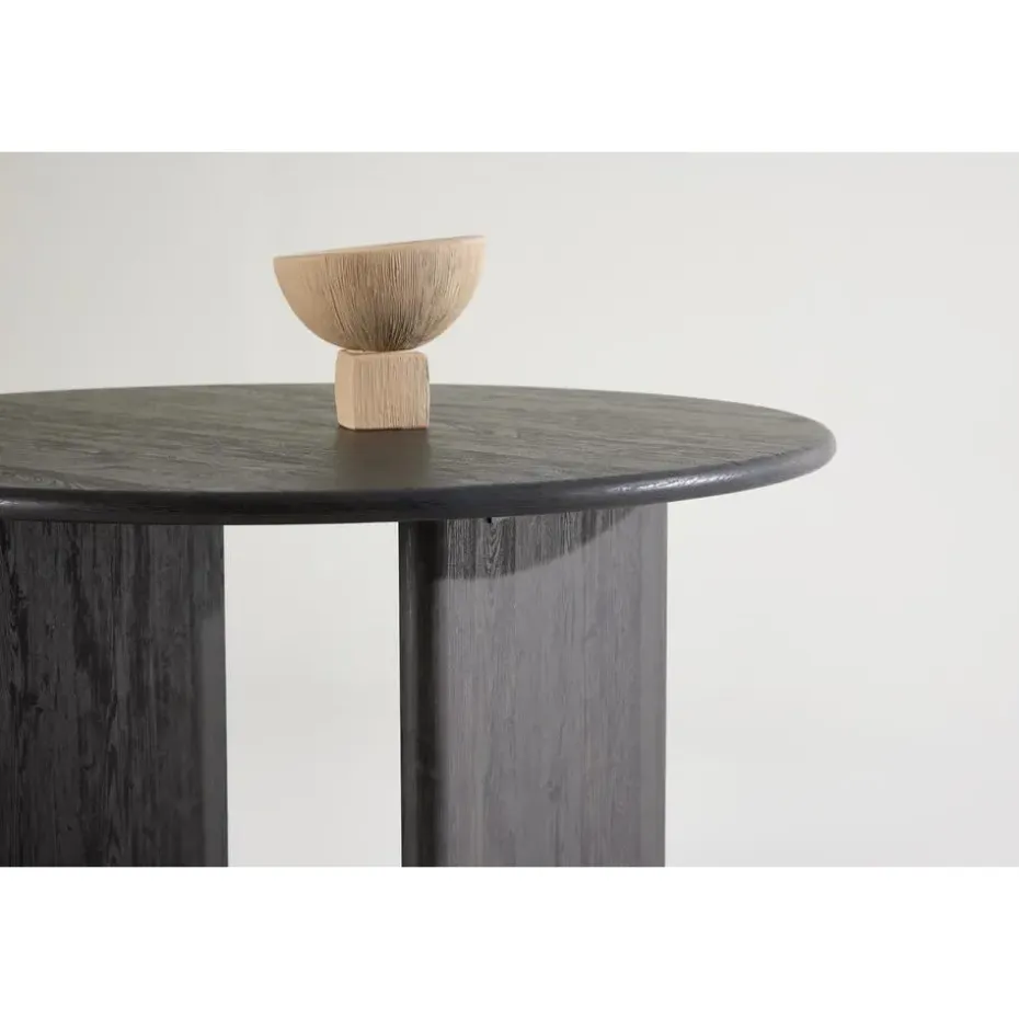 Eettafel Rond - Zwart MDF - 120x120x75cm - Björholmen