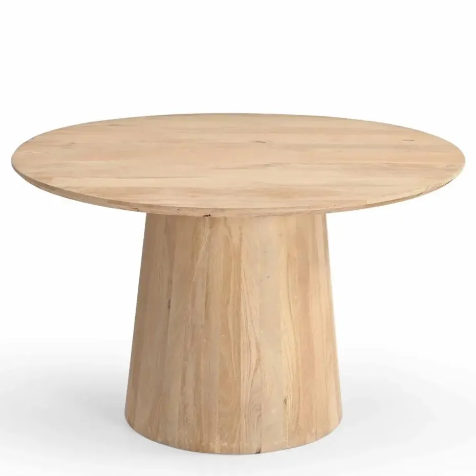 Eettafel Rond 120cm - Naturel Mangohout - 2-4 Personen