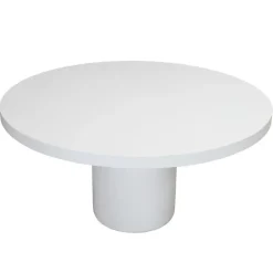 Eettafel Rond 150cm - Wit Eco Composiet - Betonlook - Eden