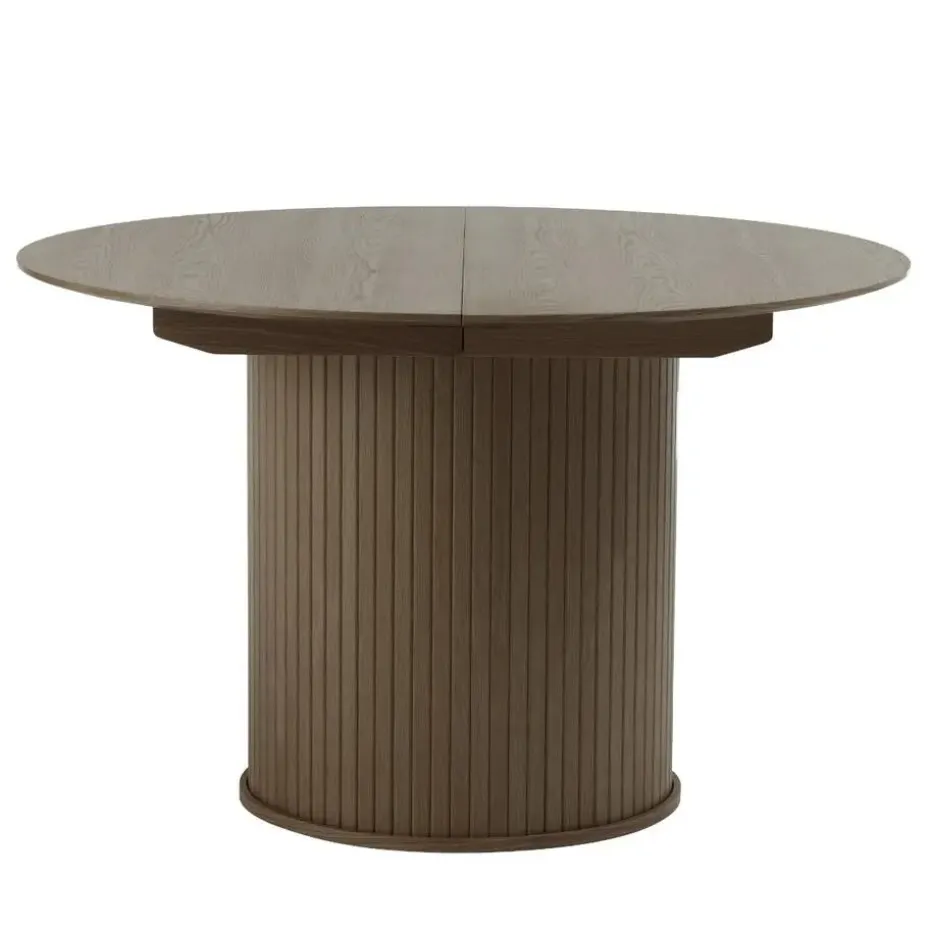 Eettafel Rond Donkerbruin - Uitschuifbaar - Ø120-167cm - Nola