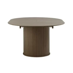 Eettafel Rond Donkerbruin - Uitschuifbaar - Ø120-167cm - Nola