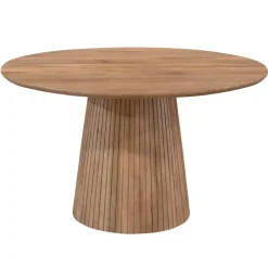 Eettafel Rond Naturel Hout - 150x150x76cm - Solana