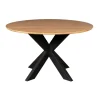 Eettafel Rond Naturel Hout - 130x130x76cm - Madison
