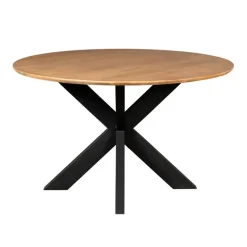 Eettafel Rond Naturel Hout - 130x130x76cm - Madison