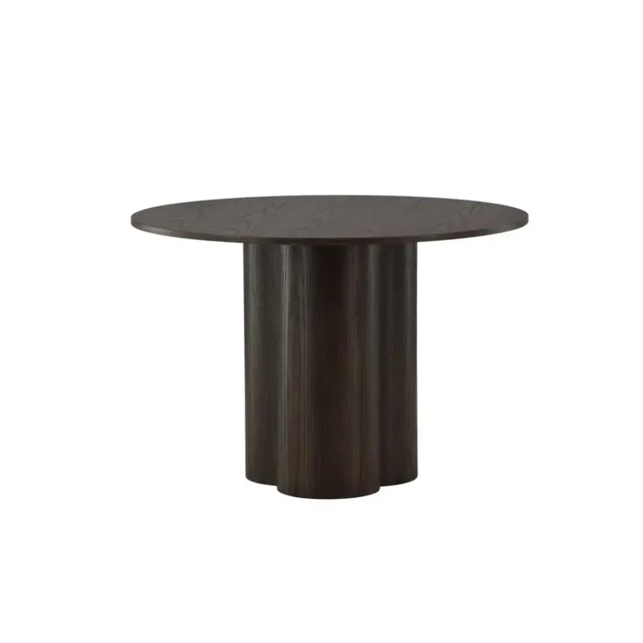 Eettafel Rond Walnoot 110cm - Fineer - Scandinavisch - Tafel Olivia