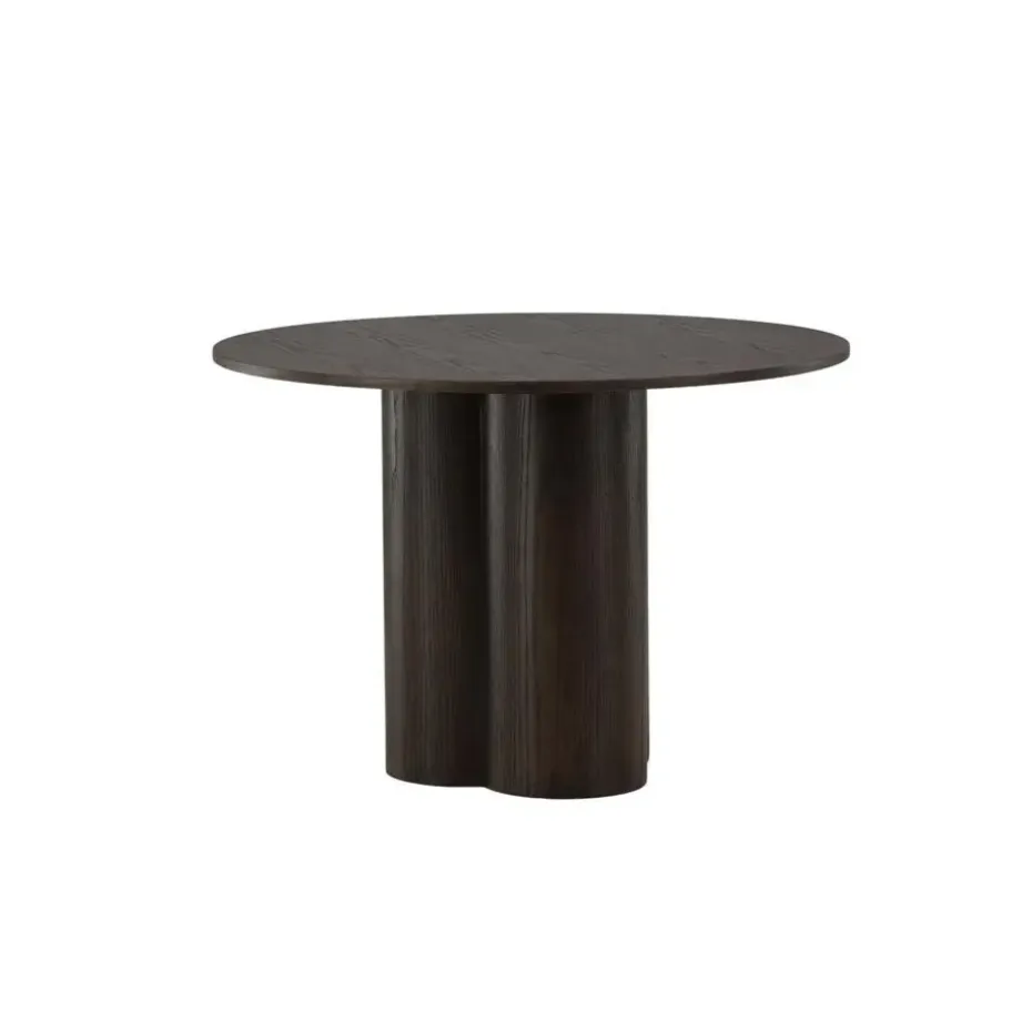 Eettafel Rond Walnoot 110cm - Fineer - Scandinavisch - Tafel Olivia
