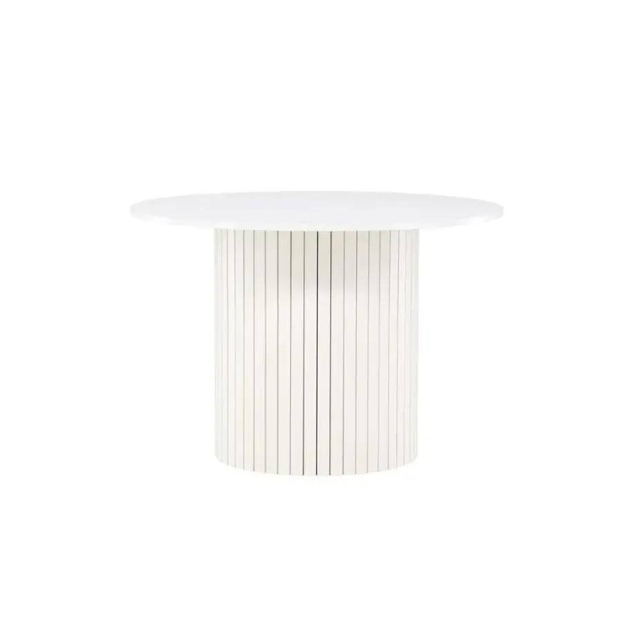Eettafel Rond Wit 110cm - Fineer - Scandinavisch - Tafel Härön