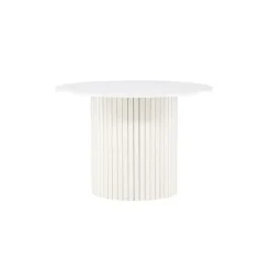 Eettafel Rond Wit 110cm - Fineer - Scandinavisch - Tafel Härön