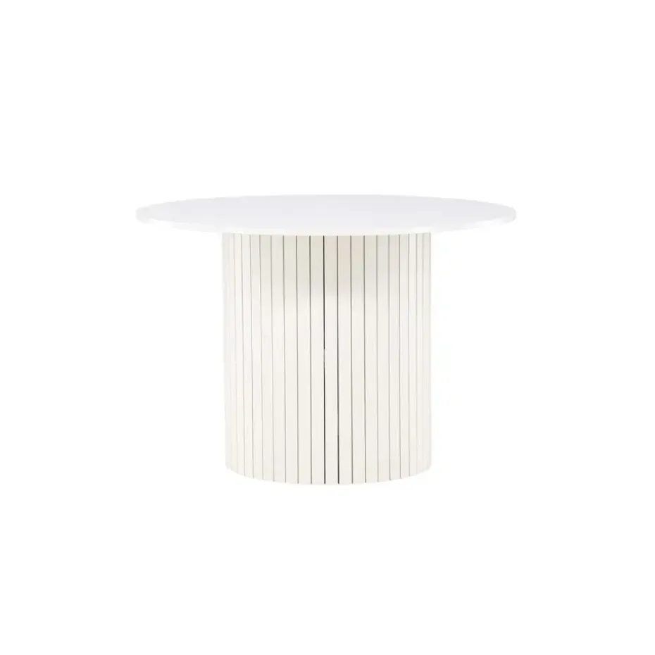 Eettafel Rond Wit 110cm - Fineer - Scandinavisch - Tafel Härön