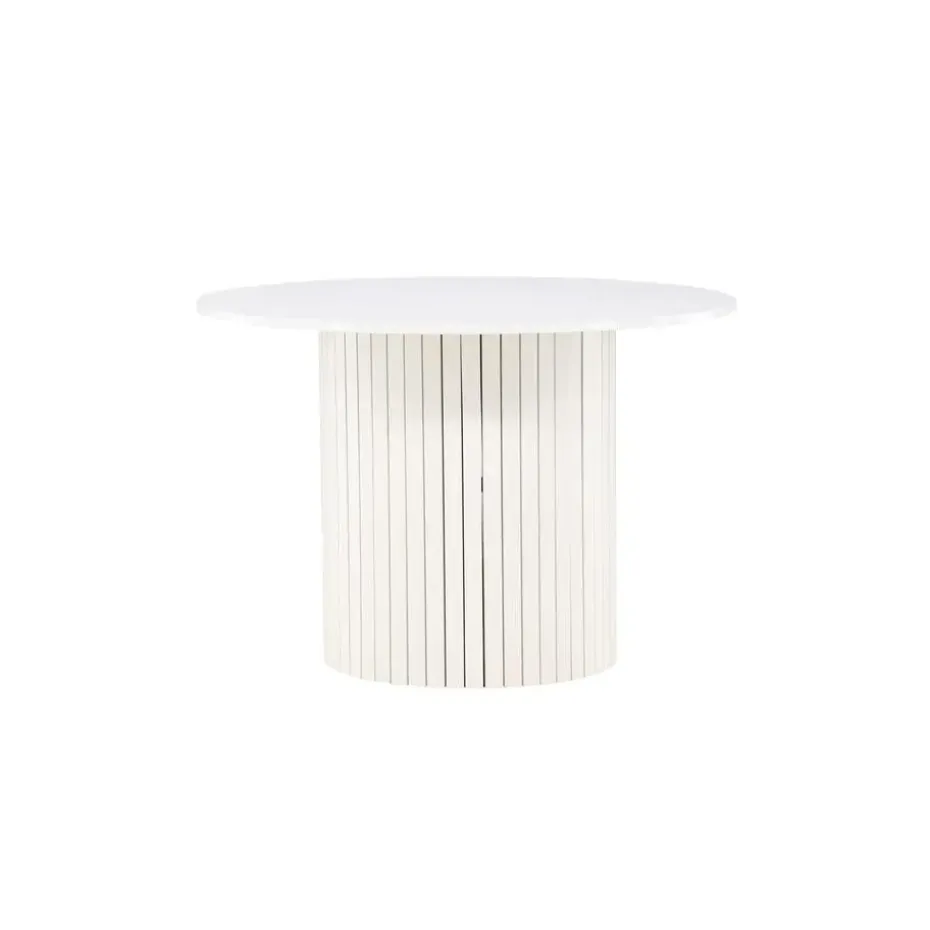 Eettafel Rond Wit 110cm - Fineer - Scandinavisch - Tafel Härön