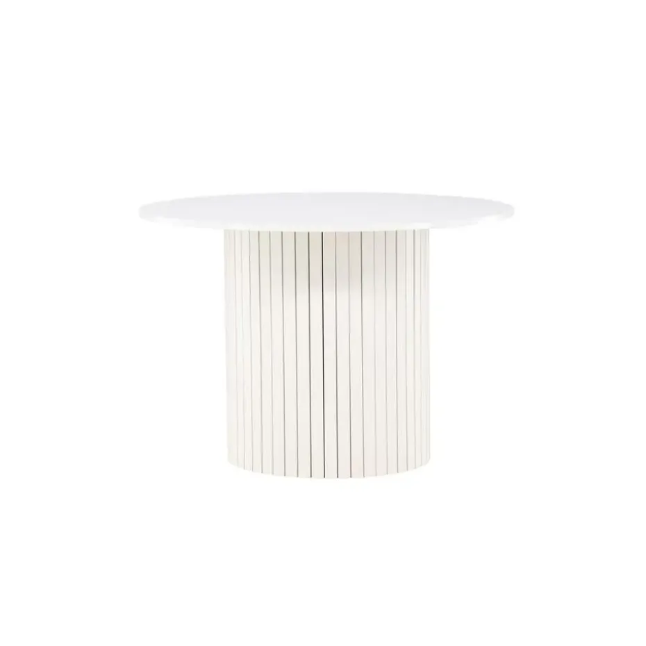 Eettafel Rond Wit 110cm - Fineer - Scandinavisch - Tafel Härön