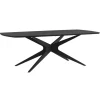 Eettafel Suzanne - zwart - 200x90 cm
