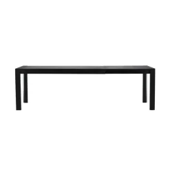 Eettafel Uitschuifbaar - Zwart Eikenhout - 170x95x75cm - Slider