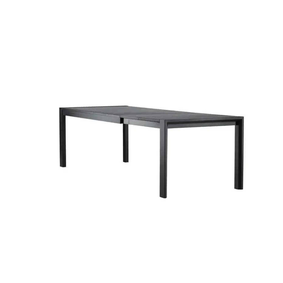 Eettafel Uitschuifbaar - Zwart Eikenhout - 170x95x75cm - Slider