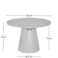 Eettafel voor 6 personen Rond Hout