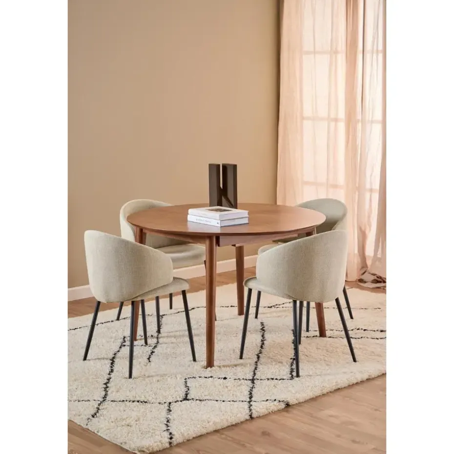 Eettafel Walnoot Uitschuifbaar - 154x115x75 cm - Gradje