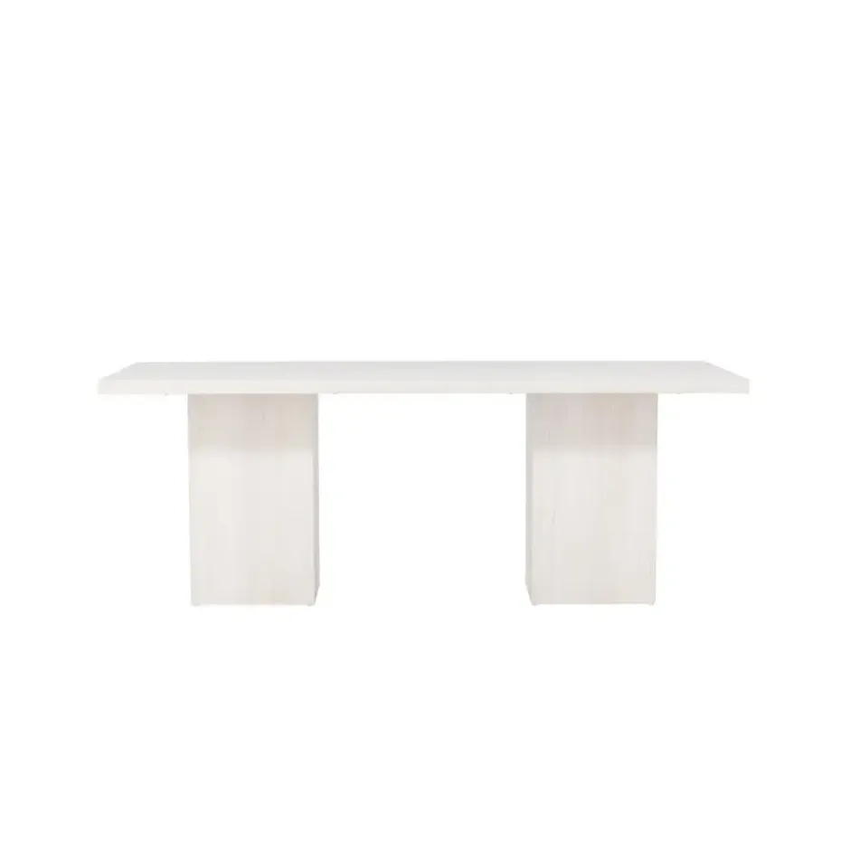 Eettafel Whitewash Hout - 200x90x75cm - Olga