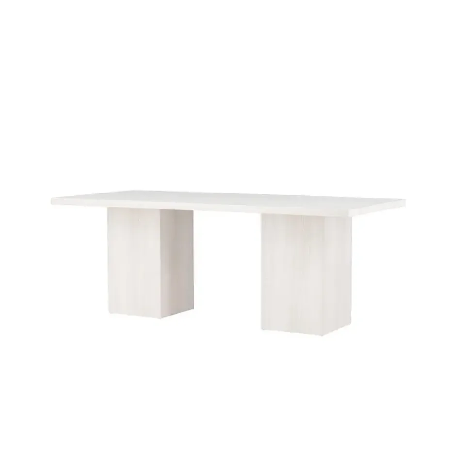 Eettafel Whitewash Hout - 200x90x75cm - Olga