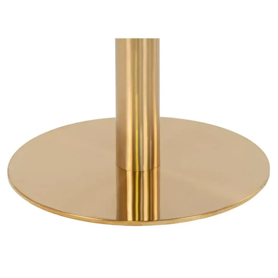 Eettafel Wit Ø110cm - Gouden Onderstel - Bolzano