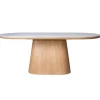 Eettafel Wit Keramiek/Naturel - 200x90x77cm - Alba