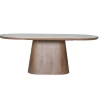 Eettafel Wit Keramiek/Walnoot - 200x90x77cm - Alba