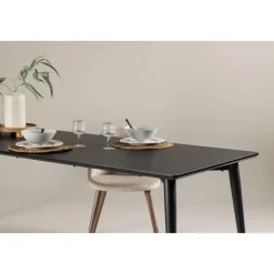 Eettafel Zwart Hout - 230x85x75cm - Ellis