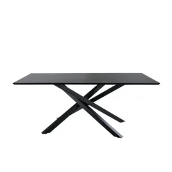 Eettafel Zwart Hout - 180x90x75cm - Piazza