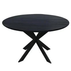 Eettafel Zwart Hout - 130x130x76cm - Ferris
