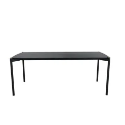 Eettafel Zwart Hout - 190x90x75cm - Pelle