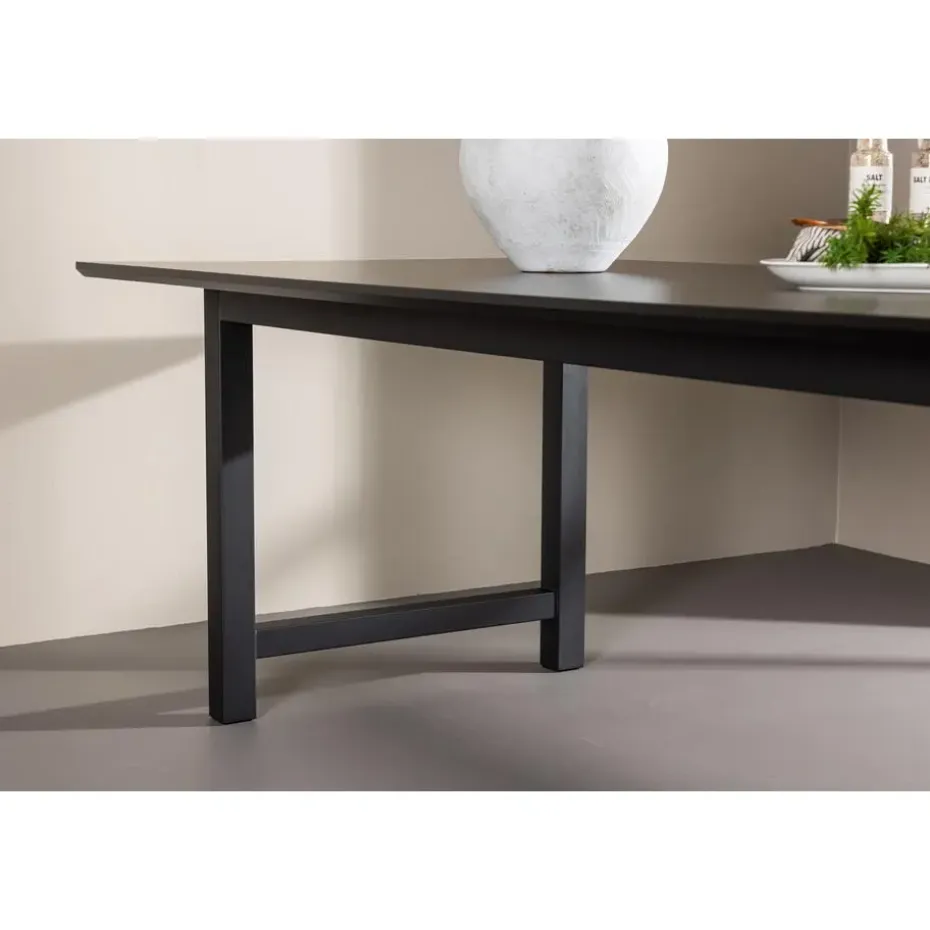 Eettafel Zwart Hout - 220x100x75cm - Count