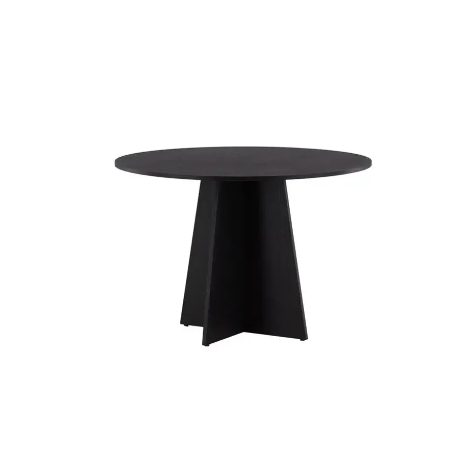 Eettafel Zwart Hout - 110x110x75cm - Bootcut