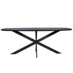 Eettafel Zwart Hout - 200x100x76cm - Ferris