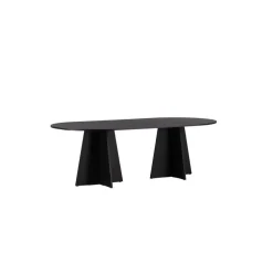 Eettafel Zwart Hout - 230x115x76cm - Bootcut