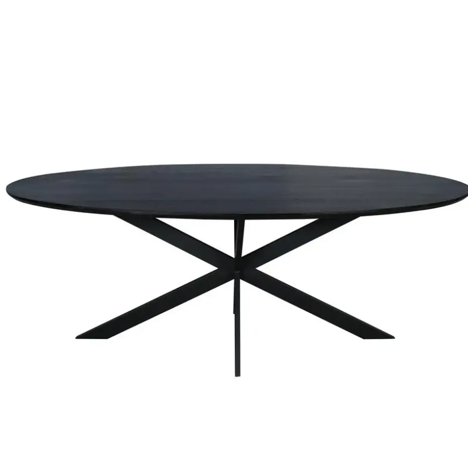 Eettafel Zwart Hout - 210x100x76cm - Ferris