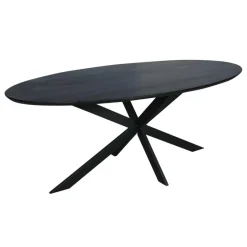 Eettafel Zwart Hout - 210x100x76cm - Ferris