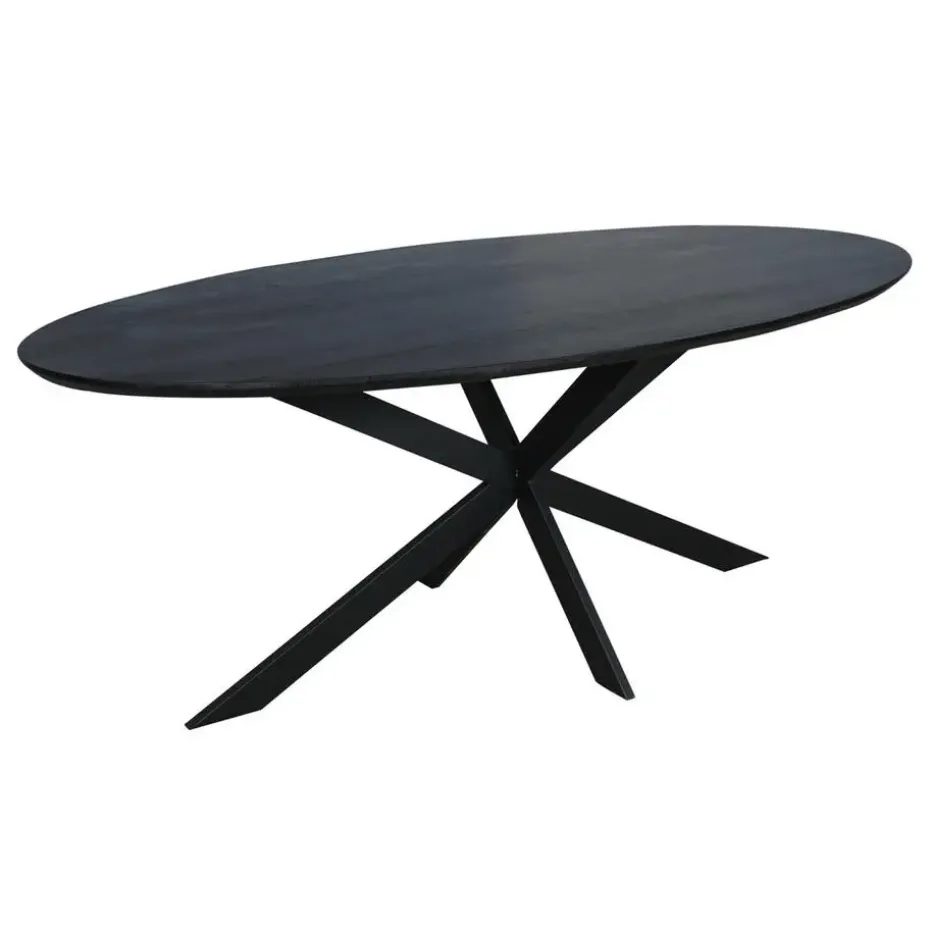 Eettafel Zwart Hout - 210x100x76cm - Ferris